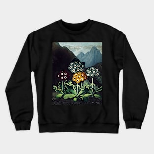 Botanical Art Temple Of Flora Auriculas Crewneck Sweatshirt